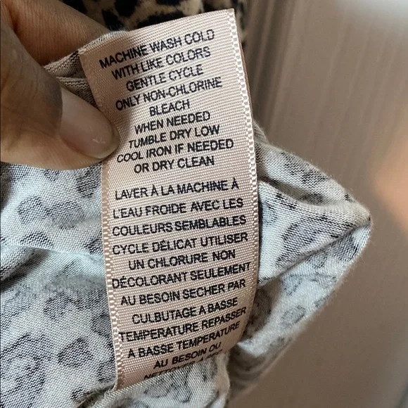 Philosophy Leopard Animal Print Women's Top Plus Size 3X Short Sleeve - Picture 4 of 4